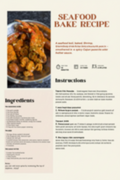 Seafood bake recipe (heat level: medium)